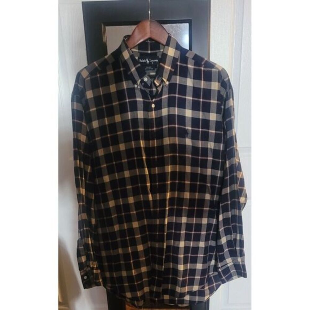 Ralph Lauren blake Plaid Shirt Mens ( Large )